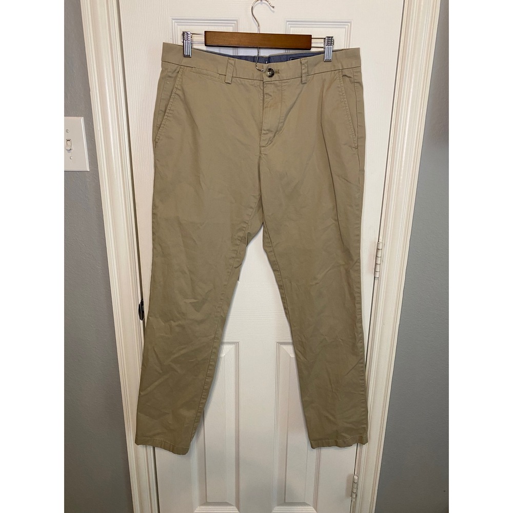 Vineyard Vines Breaker Pant Mens 33x32 Khaki Tan Chino Straight Leg Trousers